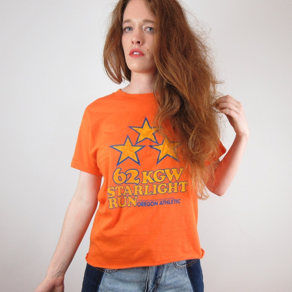 Vintage 70s Orange Star Oregon Graphic Tee